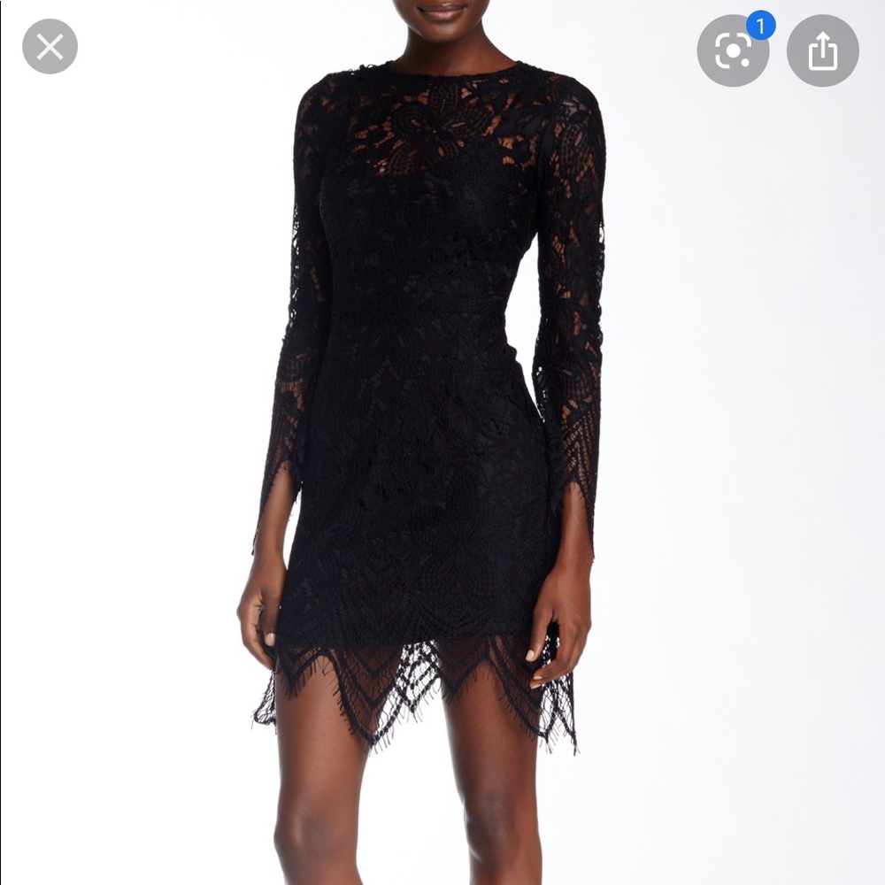Ashely Mason Black Lace Dress medium